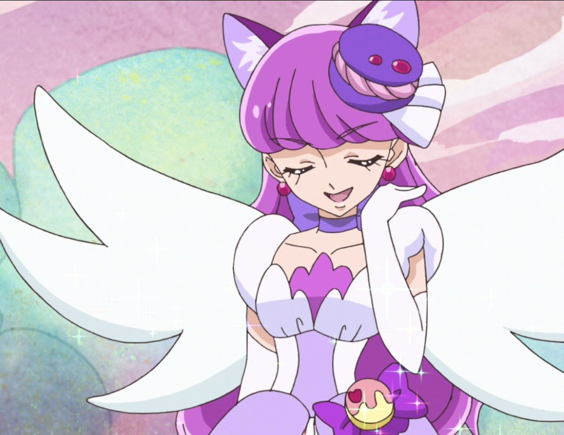 macaronnyao's tweet photo. マルっとアニマルスマイル？
フフフッ♪私だって出来るわ...💜(ﾆｺｯ♪)
 #precure https://t.co/xfC5KjV4of