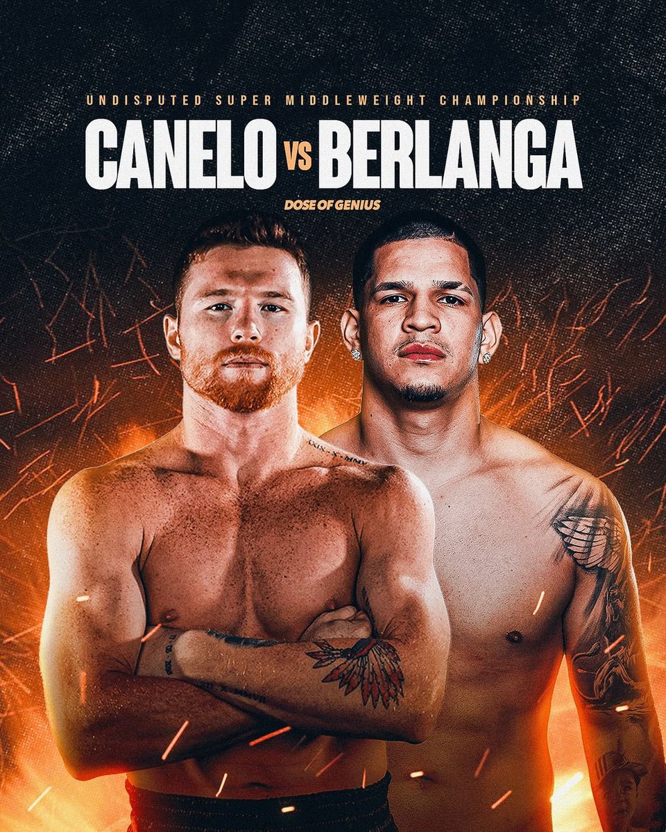 cesarziade's tweet photo. Hoy se enfrenta Saul “Canelo” Alvarez 🇲🇽 Vs Edgar Berlanga 🇵🇷 , un joven boricua invicto, con una marca de 22-0 y 17 nocauts.  Esta en juego el campeonato unificado de peso supermediano del CMB, OMB y AMB.. 🥊  comenta….. #CaneloBerlanga #sabadodebox #Boxeo #boxing https://t.co/9RaRHtosQC
