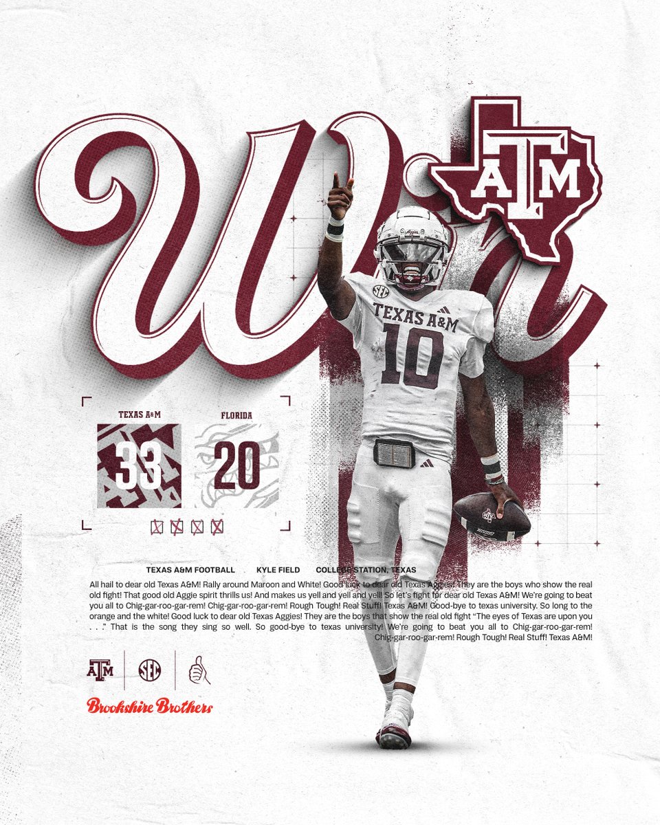 AggieFootball's tweet photo. Got it done in Gainesville 👍

#GigEm | @BrookshireBros https://t.co/vXf3PlC7HF