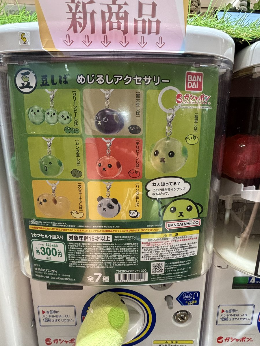 豆しばガチャガチャ見つけましたー！！もちろん、全種コンプリート
