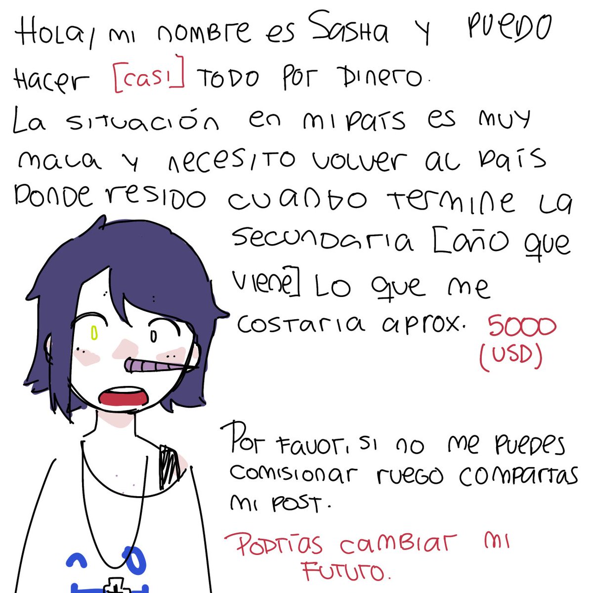 iksomnio's tweet photo. COMISIONES DE EMERGENCIA ⚠️ FAVOR DE COMPARTIR

por favor, deme su atención por un minuto, la situación en la que vivo no es la mejor y requiero realizar esto, lamento cualquier molestia.

(CONTEXTO E INFO ABAJO) https://t.co/xCBGolFGjJ