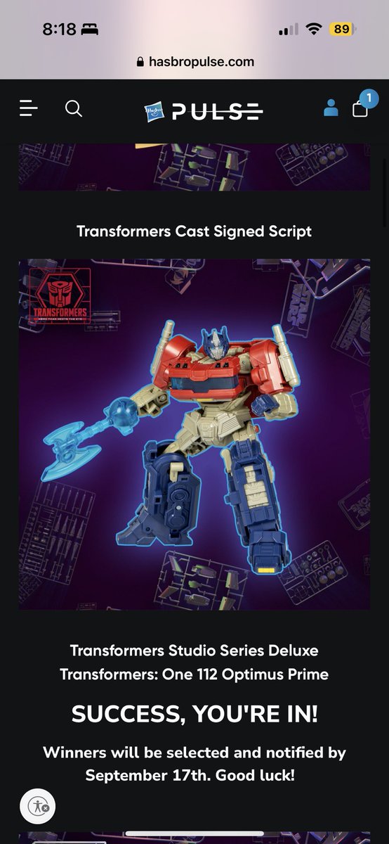 airborne8890's tweet image. OMG my submission has been entered… 🤞 Thanks for the heads up @preterniadotcom!! 

Pulse Con Giveaways if you want to enter - bit.ly/3XGHIrv 

#Hasbro #HasbroPulseCon2024 #CHC #CollectorsHelpingCollectors