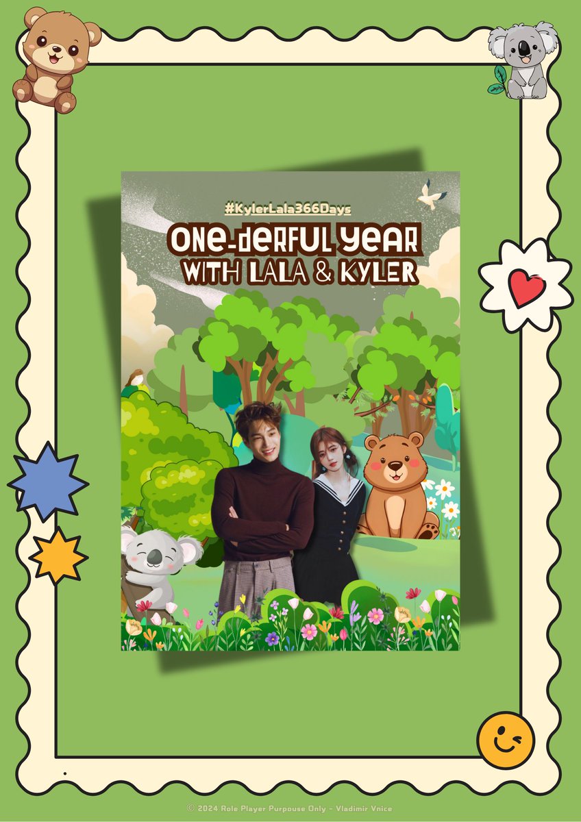 ㅤ

𝑶𝒏𝒆-𝒅𝒆𝒓𝒇𝒖𝒍 𝒀𝒆𝒂𝒓
𝑾𝒊𝒕𝒉 𝑳𝒂𝒍𝒂 𝒂𝒏𝒅 𝑲𝒚𝒍𝒆𝒓
- 𝚂𝚞𝚗, 𝟷𝟻𝚝𝚑 𝚂𝚎𝚙𝚝 𝟸𝟶𝟸𝟺 -
#KylerLala366Days

ㅤ