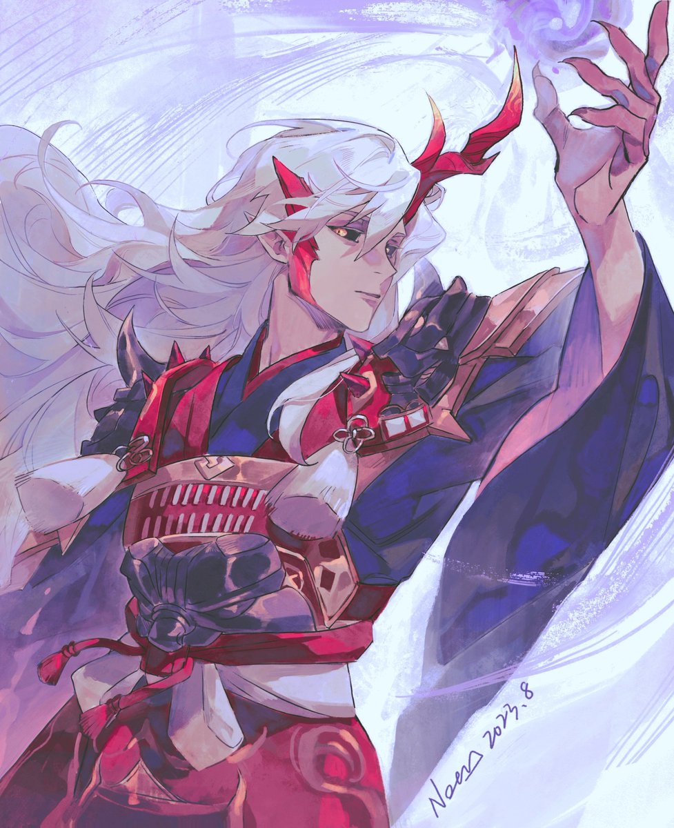 Noey_Nuoyi's tweet photo. Actually these are the birthday fanarts of last year...or birthmonth?
#onmyoji 
#陰陽師 
#茨木童子
#酒呑童子 https://t.co/decoUaPDhg