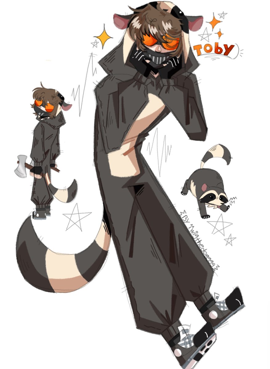 Drew Toby in a raccoon onesie :P #creepypasta #creepypastafanart #ticcitoby #ticcitobyfanart