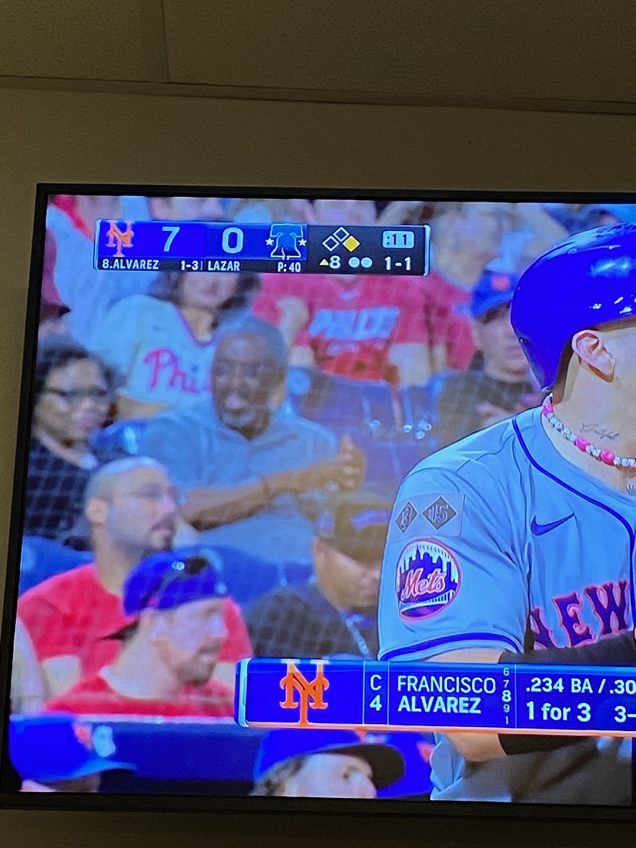 Went to one of the <a href="/Phillies/">Philadelphia Phillies</a> vs <a href="/Mets/">New York Mets</a> games this weekend at Citizens Bank Park with <a href="/denisethewriter/">Denise Clay-Murray</a> and we ended up on <a href="/NBCSPhilly/">NBC Sports Philadelphia</a> throughout the entire game.  Great seats right behind the Mets (visitors) dugout. 
#lifeofacommsdirector