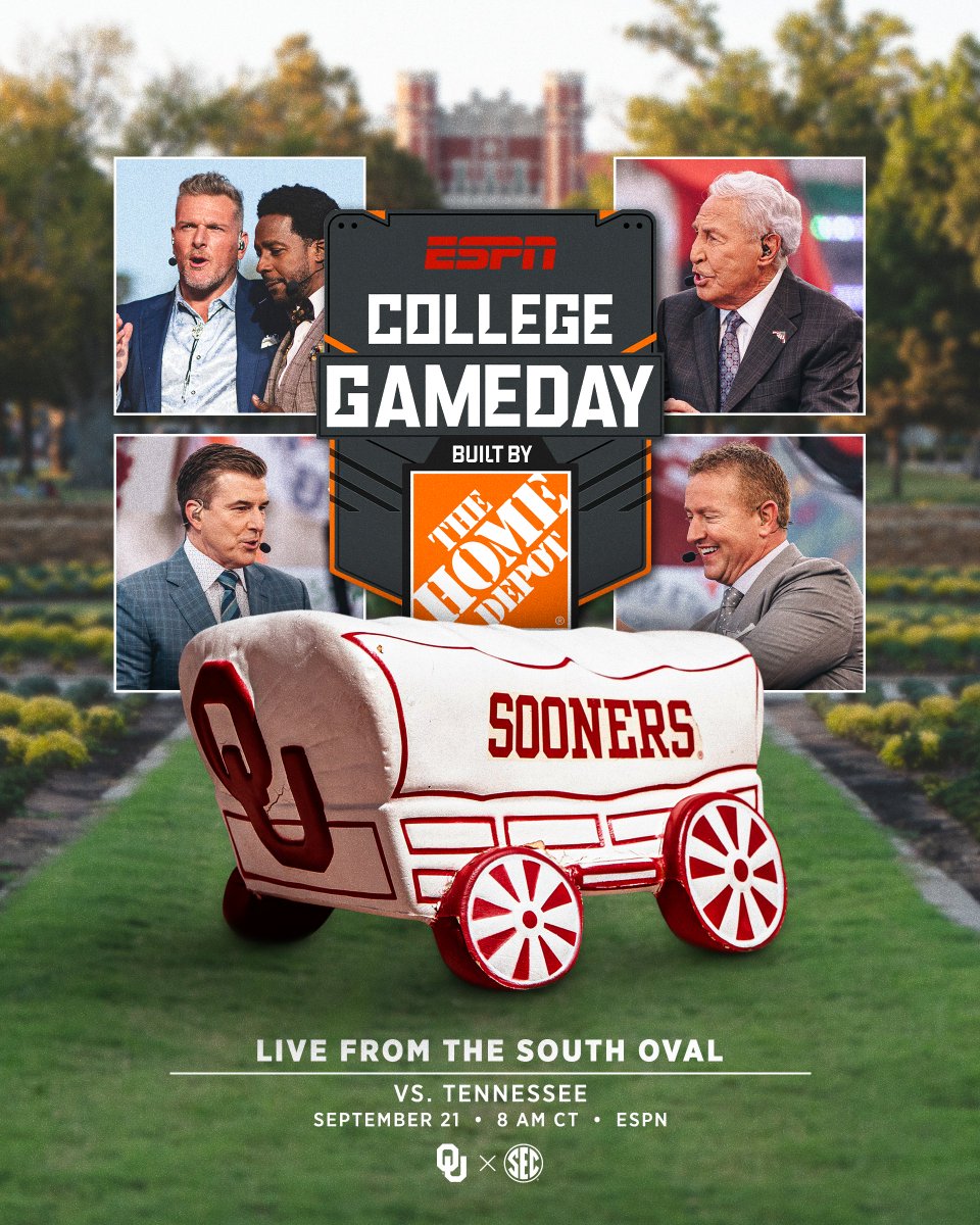 All eyes on Norman for our <a href="/SEC/">Southeastern Conference</a> debut 📺

<a href="/CollegeGameDay/">College GameDay</a> | #OUDNA