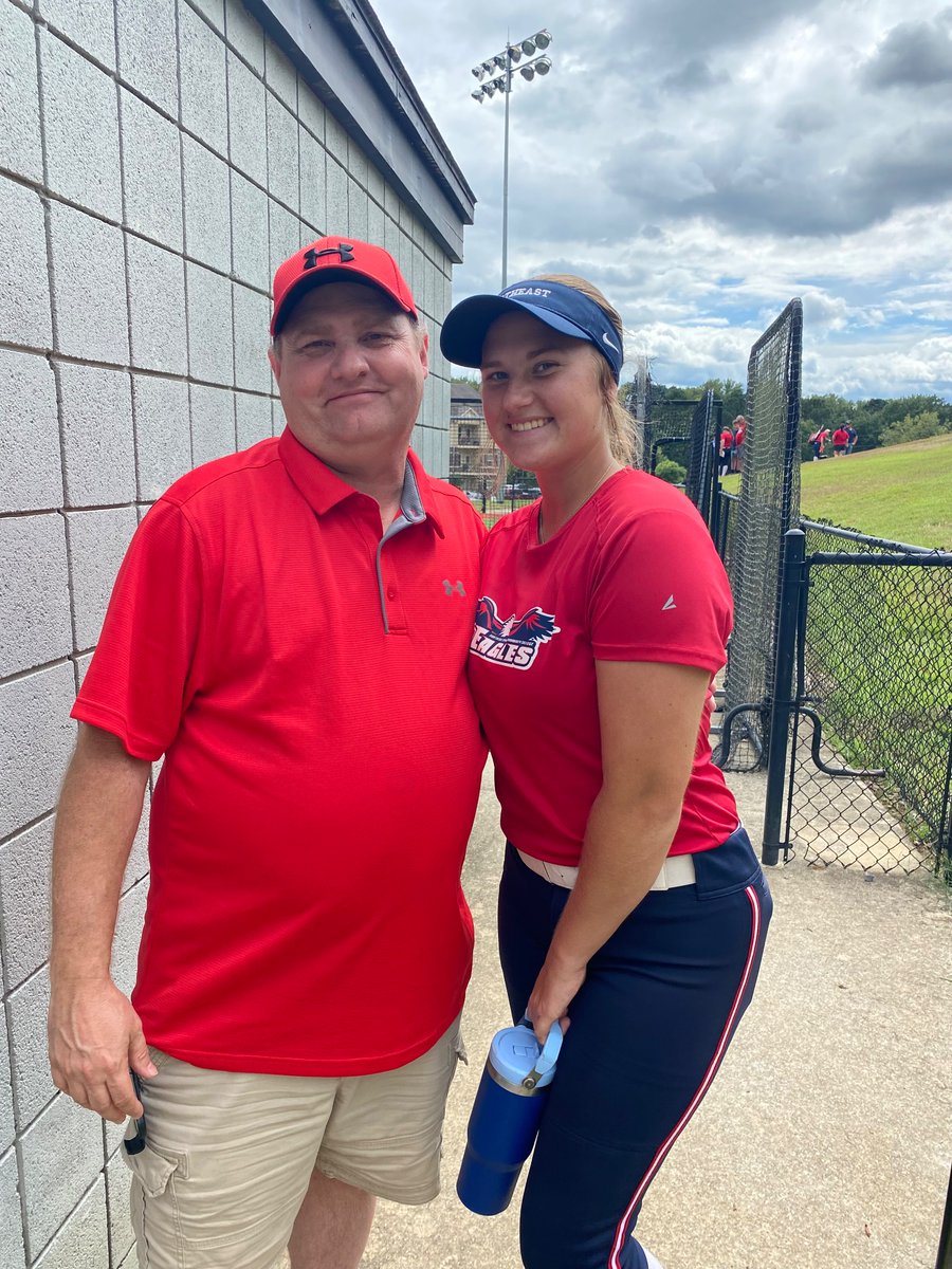 Our girl made her college debut by striking out the first batter faced and pitching 3 shutout innings. #FlockEm