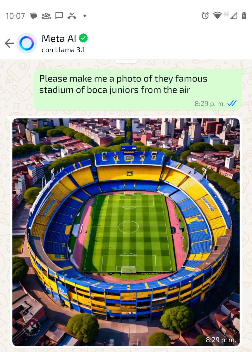 Robymclean's tweet image. Probando la AI de Meta con prompts sencillos ! @RacingClub