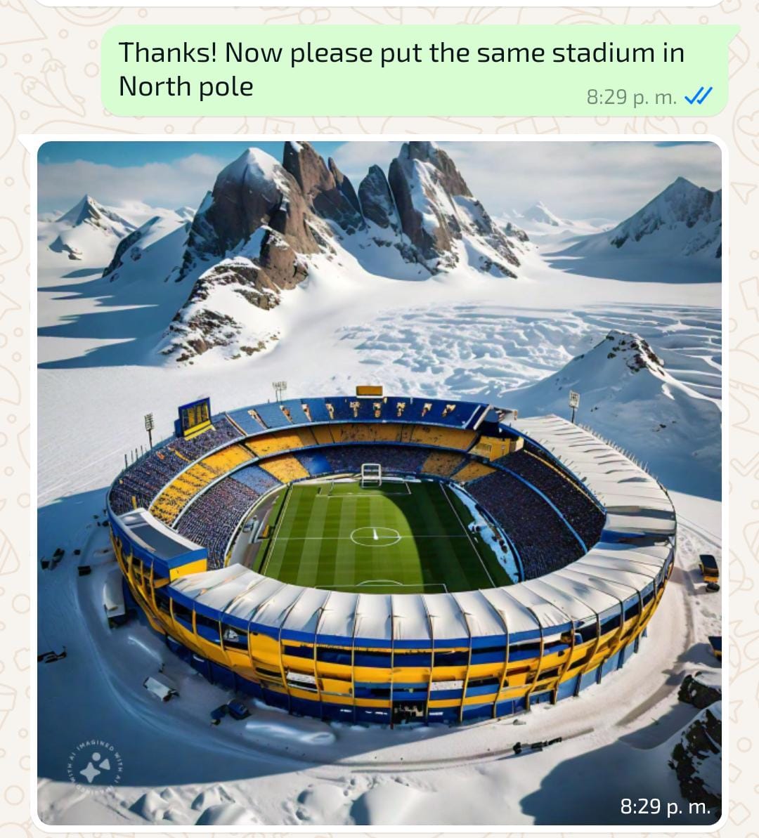 Robymclean's tweet image. Probando la AI de Meta con prompts sencillos ! @RacingClub