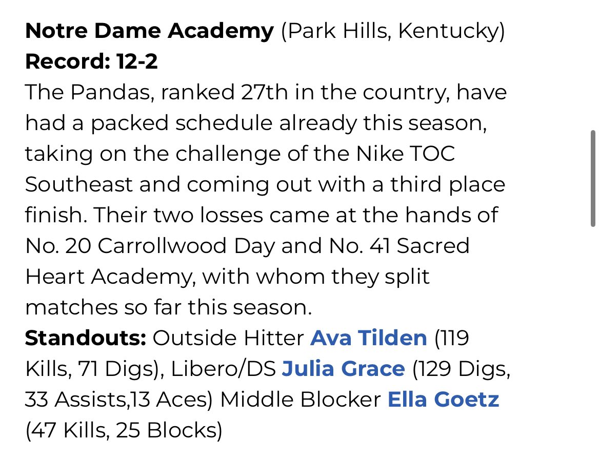 ella goetz (@ellagoetz10) on Twitter photo Thank you <a href="/PrepVolleyball/">PrepVolleyball.com</a> for your mention in Trending Teams.
We are looking forward to some more tough games at the ASICS Challenge in a few weeks! 🐼🏐💪🏼 <a href="/TildenAva/">Ava Tilden</a> <a href="/juliagrace_1014/">Julia Grace</a> Thank you <a href="/PrepVolleyball/">PrepVolleyball.com</a> for your mention in Trending Teams.
We are looking forward to some more tough games at the ASICS Challenge in a few weeks! 🐼🏐💪🏼 <a href="/TildenAva/">Ava Tilden</a> <a href="/juliagrace_1014/">Julia Grace</a>