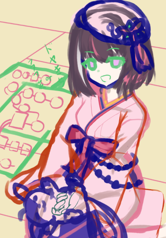 「#皆さんラフと塗った後を見せてください 今年頭くらいの正月イラスト再掲も兼ねて。」|月面着陸のイラスト