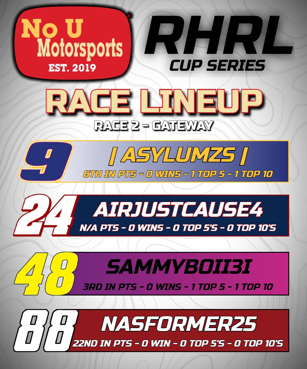 St. Louis up next for the guys!

#9 | @AsylumzsGaming 
#24 | <a href="/AlexCasstevens/">AirJustcause4</a> 
#48 | <a href="/Sammybo11i1/">Watermelon Monster</a> 
#88 | <a href="/Nasformer2001/">Jacob Reed</a> 

<a href="/RHRL_Racing/">Red Hot Racing League</a> | #TeamChevy