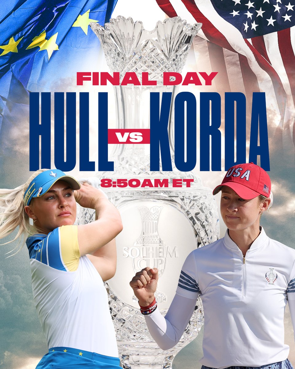 LPGA's tweet photo. Hull 🆚 Korda

Who will take the point in the first match tomorrow?

🇪🇺🇺🇸 https://t.co/lobK0YABD6