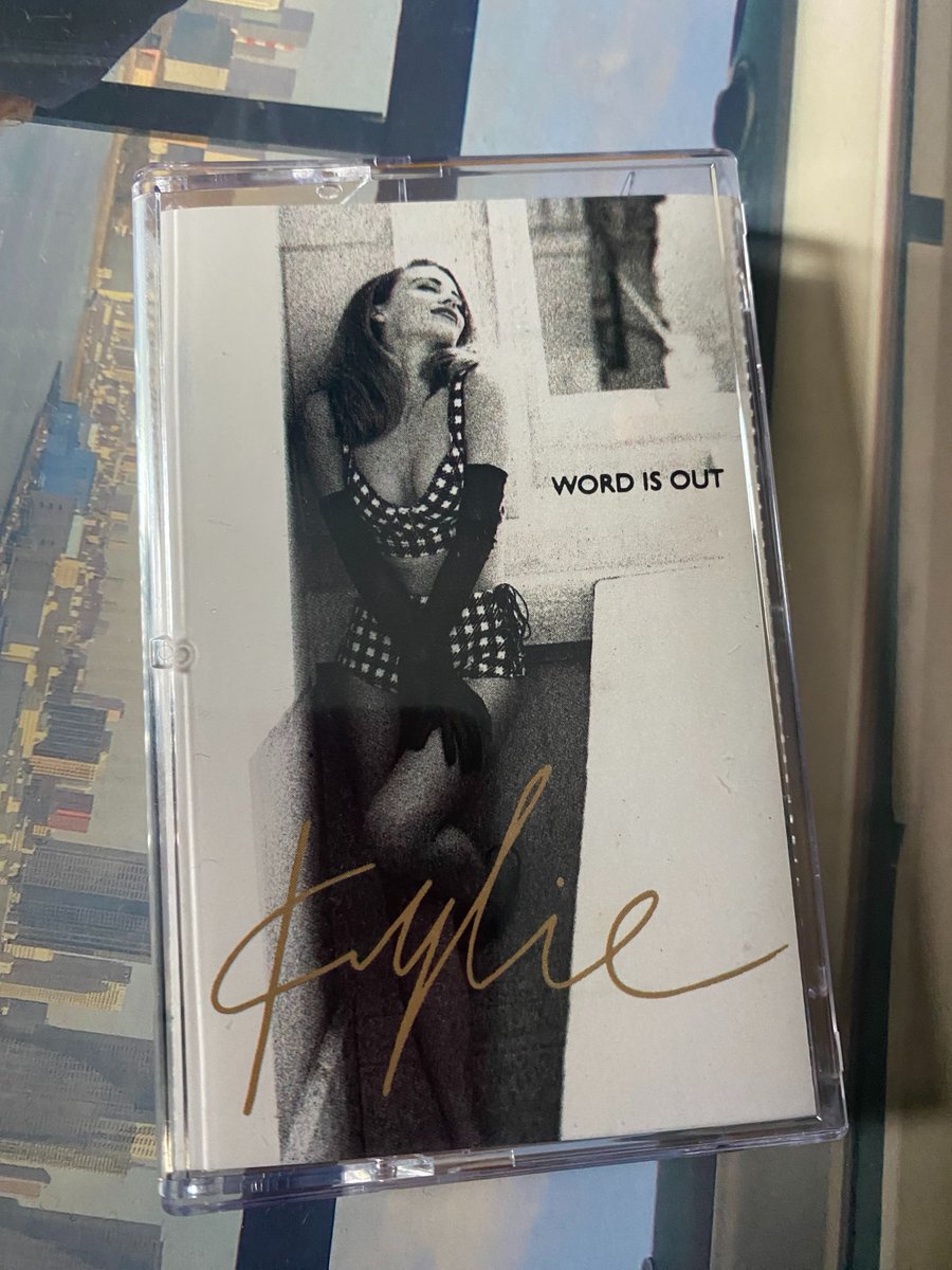 AndySkob's tweet photo. Finally have Kylie's Oz cassette of Word is Out [from Let's Get To It album] in my collection. Mushroom Records finally got rid of the cheap 7" single on the cover sleeves and gave us a full pic #KylieMinogue #Wordisout #KylieMinoguesingles #KylieWordisOut #KylieLetsGetToIt https://t.co/DZhqQdTwxK