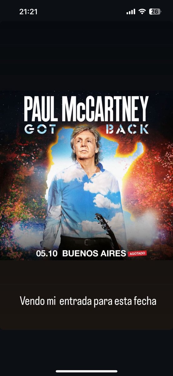 KropMijail's tweet photo. VENDO ENTRADA PAUL MCCARTNEY,PRECIO AL PRIVADO https://t.co/5QoZtxouSN