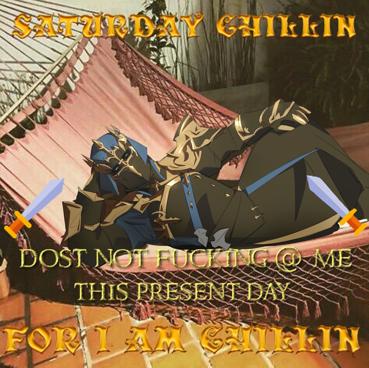 fateswalker's tweet image. saturfray chillin