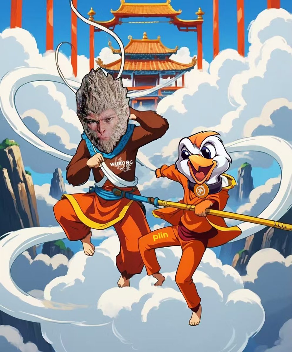 arianniginadaio's tweet photo. #Wukong and #Piin go hand in hand, make a scene in the Heavenly Palace and shock the Heavenly Palace.
#LPEPE #POPCAT #VISTA #CATE #BULL #OP #lumio #WIF #DUCK #SDOG #TRUMP #NEIRO #EXNODE #DOG #FAIRY #WUKONG #APEPE #POMEW #TOWD #Lions https://t.co/8RmHCnXvwV
