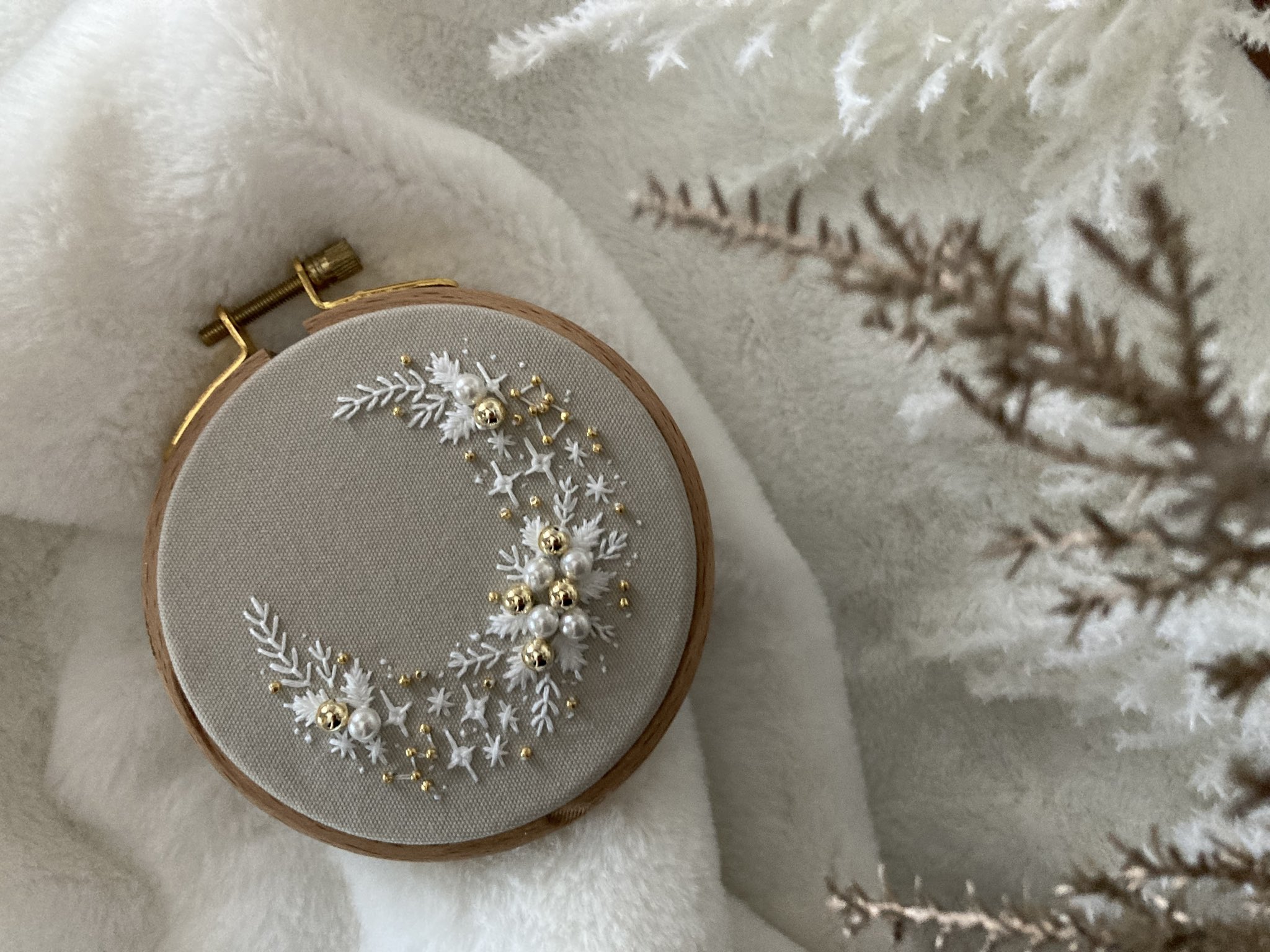 そらさま専用【2020AW】３８ハマグリ刺繍ブラウス パームツリー刺繍ブラウス