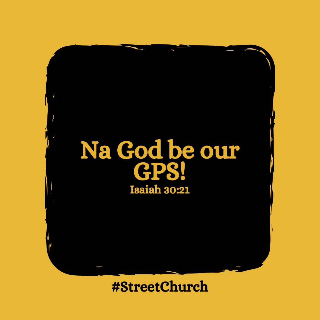 streetchurchh's tweet photo. If you dey go place wey you no sabi, you go rely on map to take know direction so you no go miss road. So also in the journey of life, we suppose allow the Holy Spirit make in be our guide bcos we no sabi road.

Allowing God lead you will ensure your safety and you go reach your destination in time. Surrender the control of your life to him today. 

Happy Sunday!