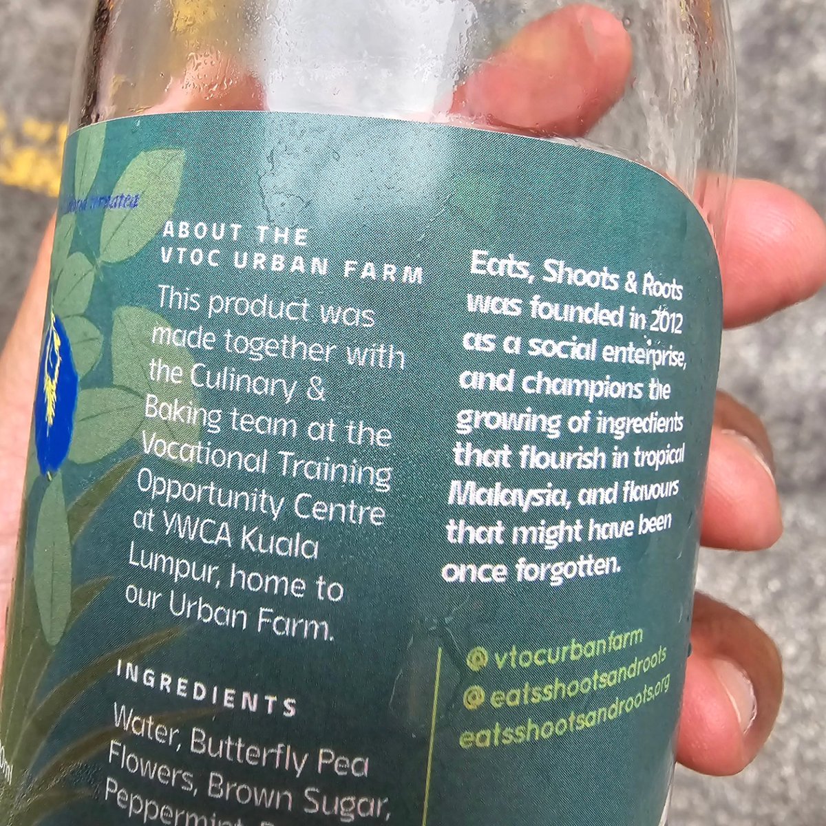 I am always excited by #SocialEnterprise. Here an urban farming project spins off into drinks! And you get MYR1 for returning the bottle. Well done <a href="/EatsShootsRoots/">Eats, Shoots & Roots</a>