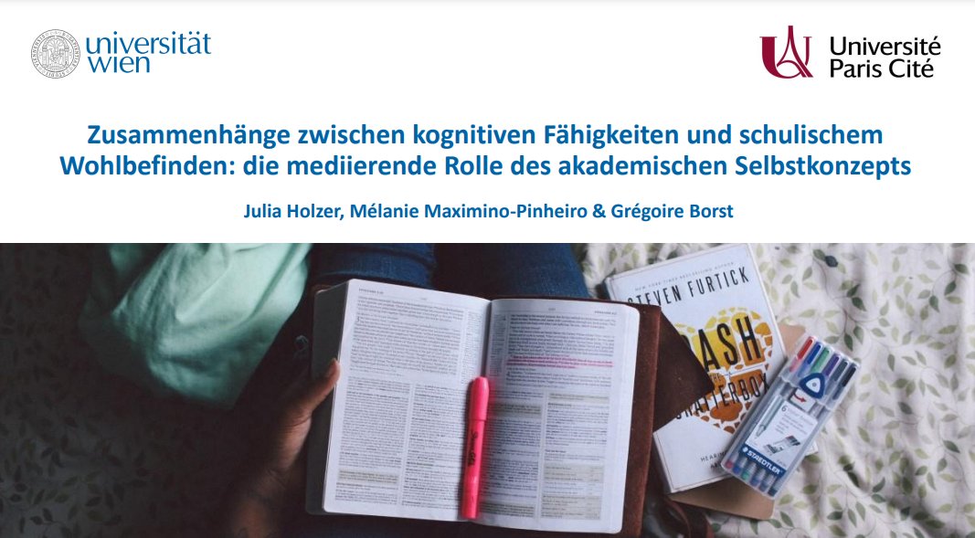 Julia Holzer (@jul_holzer) on Twitter photo Very much looking forward to 4 exciting conference days at #dgps2024! 🎓If you want, join me tomorrow at 8 am in lecture hall 33 for my talk on cognitive learning prerequisites and school well-being feat. our joint research with <a href="/MaximinoMelanie/">@melaniemaximino.bsky.social</a> and Grégoire Borst from <a href="/lapsyde/">LaPsyDÉ</a> Very much looking forward to 4 exciting conference days at #dgps2024! 🎓If you want, join me tomorrow at 8 am in lecture hall 33 for my talk on cognitive learning prerequisites and school well-being feat. our joint research with <a href="/MaximinoMelanie/">@melaniemaximino.bsky.social</a> and Grégoire Borst from <a href="/lapsyde/">LaPsyDÉ</a>