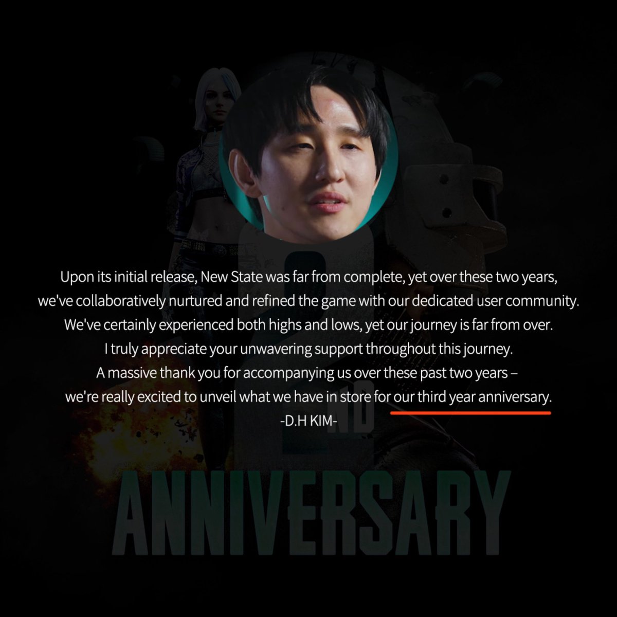 <a href="/NEWSTATEMOBILE/">NEW STATE MOBILE</a> We hope you can bring perfect updates to the 3rd anniversary of NewState!💪
#3NDANNIVERSARY <a href="/NEWSTATEMOBILE/">NEW STATE MOBILE</a>