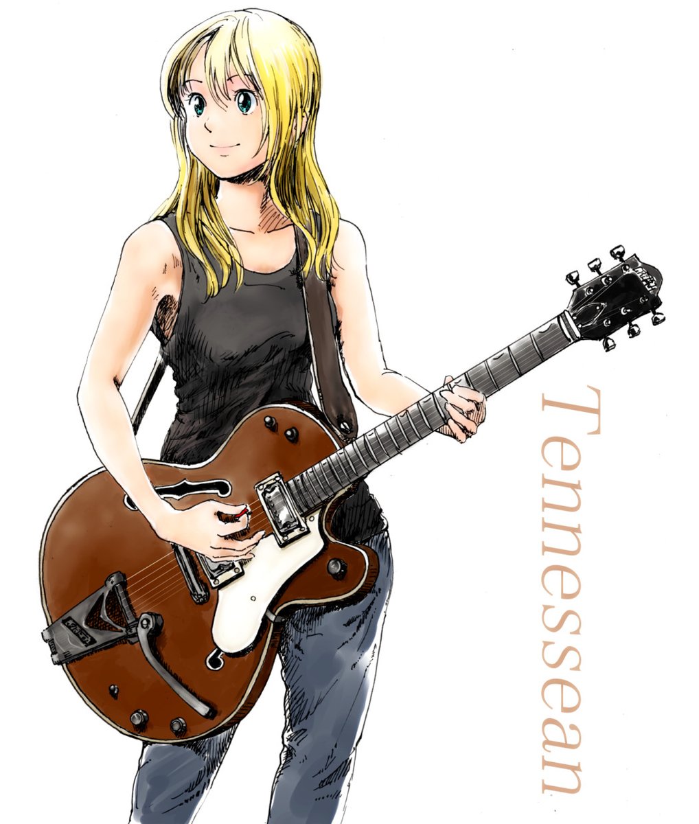 #三連休はフォロワーさんが増えるらしい 
ギターも描くでよ 