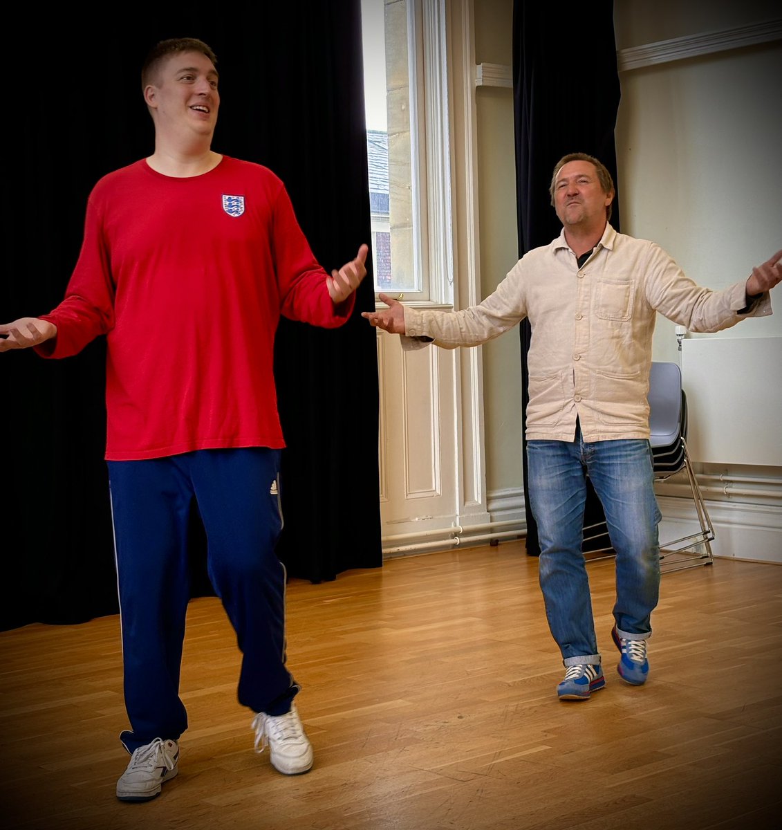 SHOWTIME!
Actor @mark_william89 and director <a href="/NickBagnall/">Mick Bagel</a> putting the final touches to the new-look Blackpool, What A Shit Place to Die in rehearsals.
Check it out this week at <a href="/octagontheatre/">Octagon Theatre</a> Bolton.
📅 Tue 17 – Thu 19 Sep
🎟️ £14.50
⚠️ Age guide: 16+
➡️ bit.ly/3WUYMu1