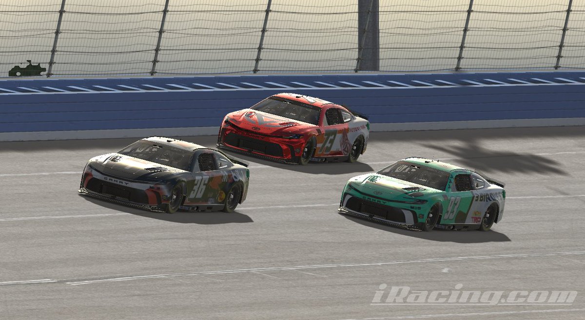 M3SMotorsports's tweet photo. All 3 of our Camrys had solid pace but once again hit rough luck in @LeagueNitro's race @ Fontana.
@msisoler1531 finished in P9, @OLacksiRacing came home in P15 after leading 9 laps, while @LRacing73 took P25 after being collected in an early accident out of his control. #iRacing https://t.co/h96DpmNWV2