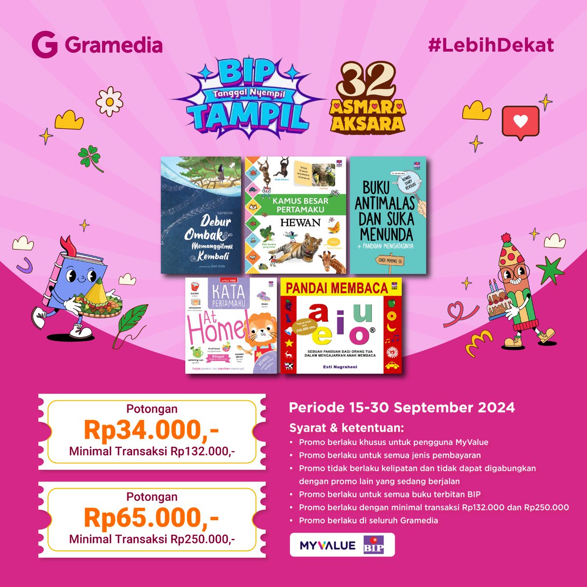Gramed_Sukabumi's tweet image. Acc seyenggg!! 🥰

Khusus buat kamu si Member MyValue kesayangan Mimin, sekarang waktunya untuk bungkus buku terbitan @bipgramedia dengan diskon Rp32.000 hanya dengan belanja minimal Rp132.000 🤑

*Promo berlaku hingga 30 September 2024.
#gramediasukabumi #lebihdekat #myvalue