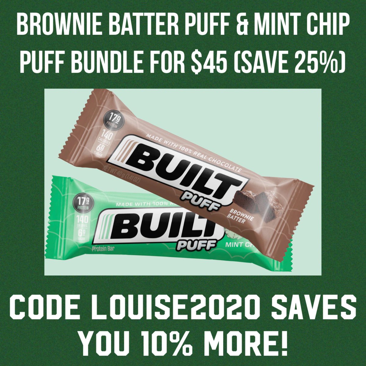 LouiseKelowna's tweet photo. SALE➡️ https://t.co/nzRY3uTcBV #gymgirl #gymguy #snacks #whey #tastesgood #HealthyEating #gym #discountcode #highprotein #gymlife #wwprotein #workout #tasty #proteinbars #gymsnack #sale #healthy #mint #builtbar #browniebatter #minty #brownie #batter #mintchip #collagen @Built_Bar https://t.co/JUUbasdkSo