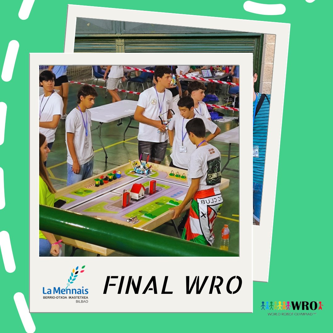 Berriotxoaikast's tweet photo. 🤖 WRO FINALA! Gaur lehiaketa eguna. Atzo esperientzia bikaina bizi izan zuten gure ikasleek entrenamendu saioan. Zorte on!
¡FINAL WRO! Hoy día de competición. Ayer nuestro alumnado vivió una experiencia irrepetible en la sesión de entrenamiento.
#lamennais #berriotxoa #WROSpain https://t.co/TR9Km7cmeJ