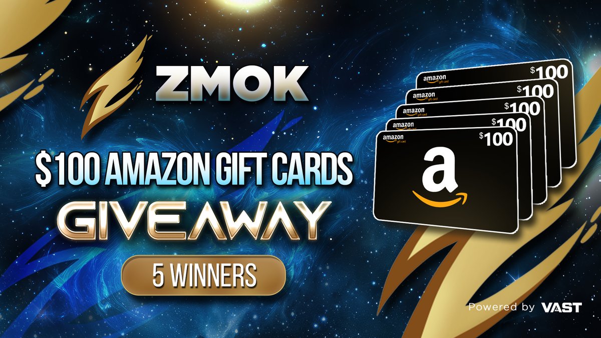 In celebration of the move to Kick, I'm giving away 500$ in Amazon Gift Cards. 

🎁5 Winners will be picked

Join here! 👇
vast.link/Zmok