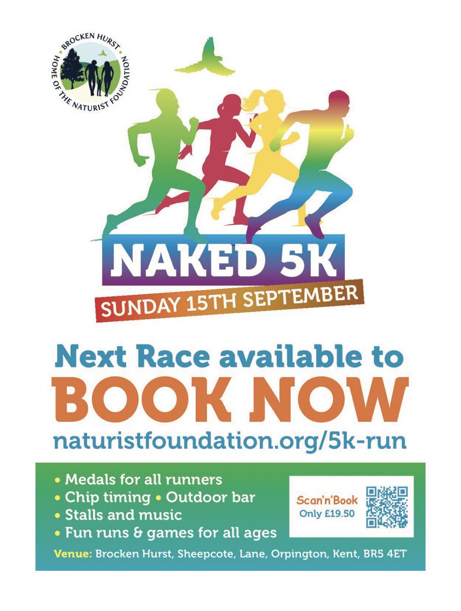 natfound's tweet photo. Well the day has arrived for our last Naked 5K run of 2024 👟
The weather is being kind to us &amp; it’s looking to be a fab day.
As usual a warm welcome awaits everyone here today 🙂
#BH5K #parkrun #5K #bodypositivity #nakedrun #running #walk #welcome #wherebareisbeautiful https://t.co/Bj92FPaXD1
