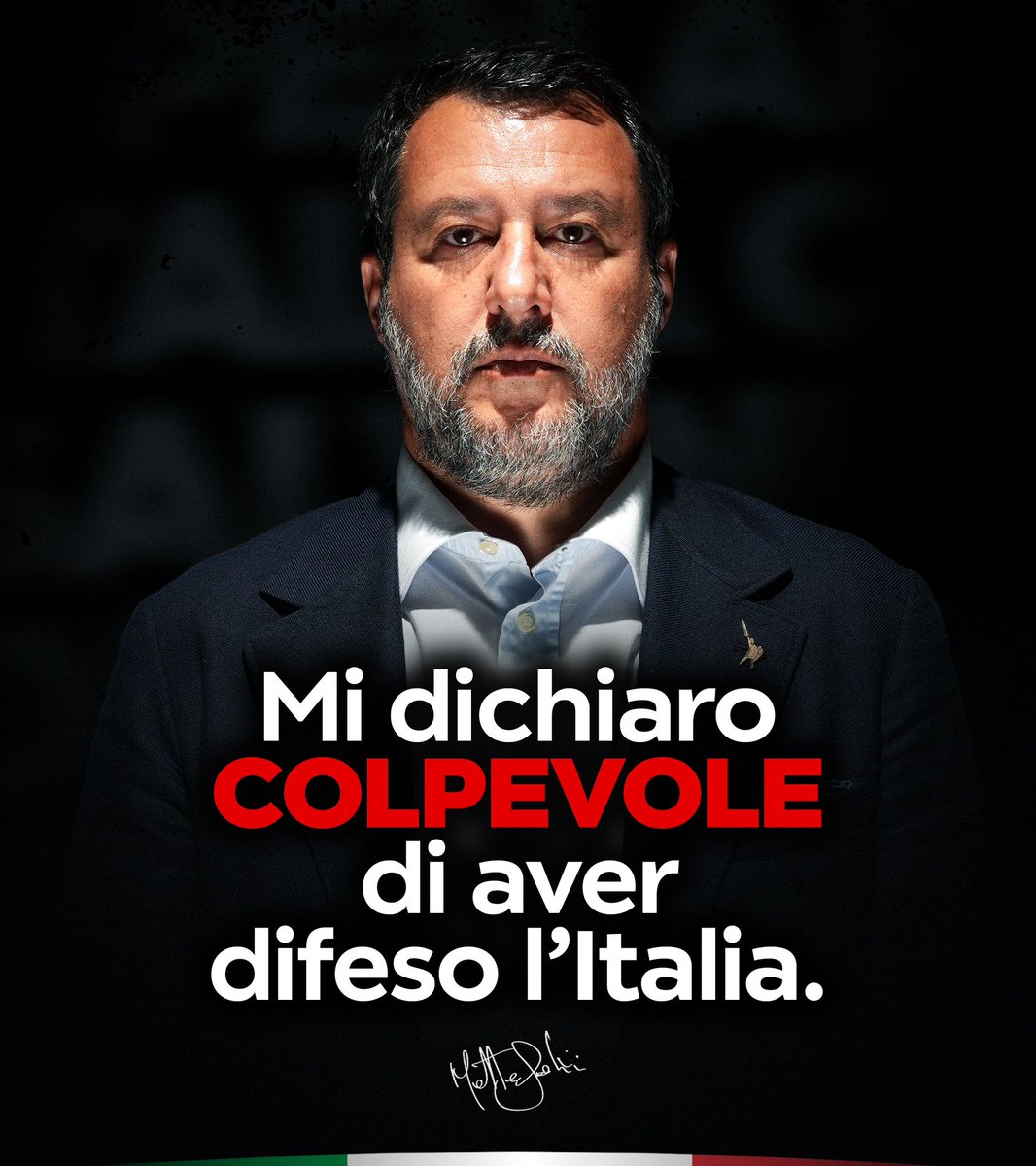 Mi dichiaro COLPEVOLE di aver difeso l’Italia.
Avanti a testa alta.
