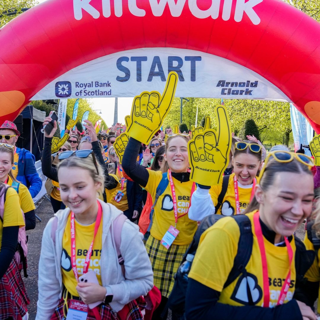 Beatson_Charity's tweet photo. Good luck to our walkers taking on the Edinburgh Kiltwalk today! Your determination continues to make a huge difference for patients and families. Thank you for walking - youโre incredible! ๐ #Kiltwalk #TeamBeatson #BeatsonCancerCharity #EdinburghKiltwalk https://t.co/gMVhtBoNfH