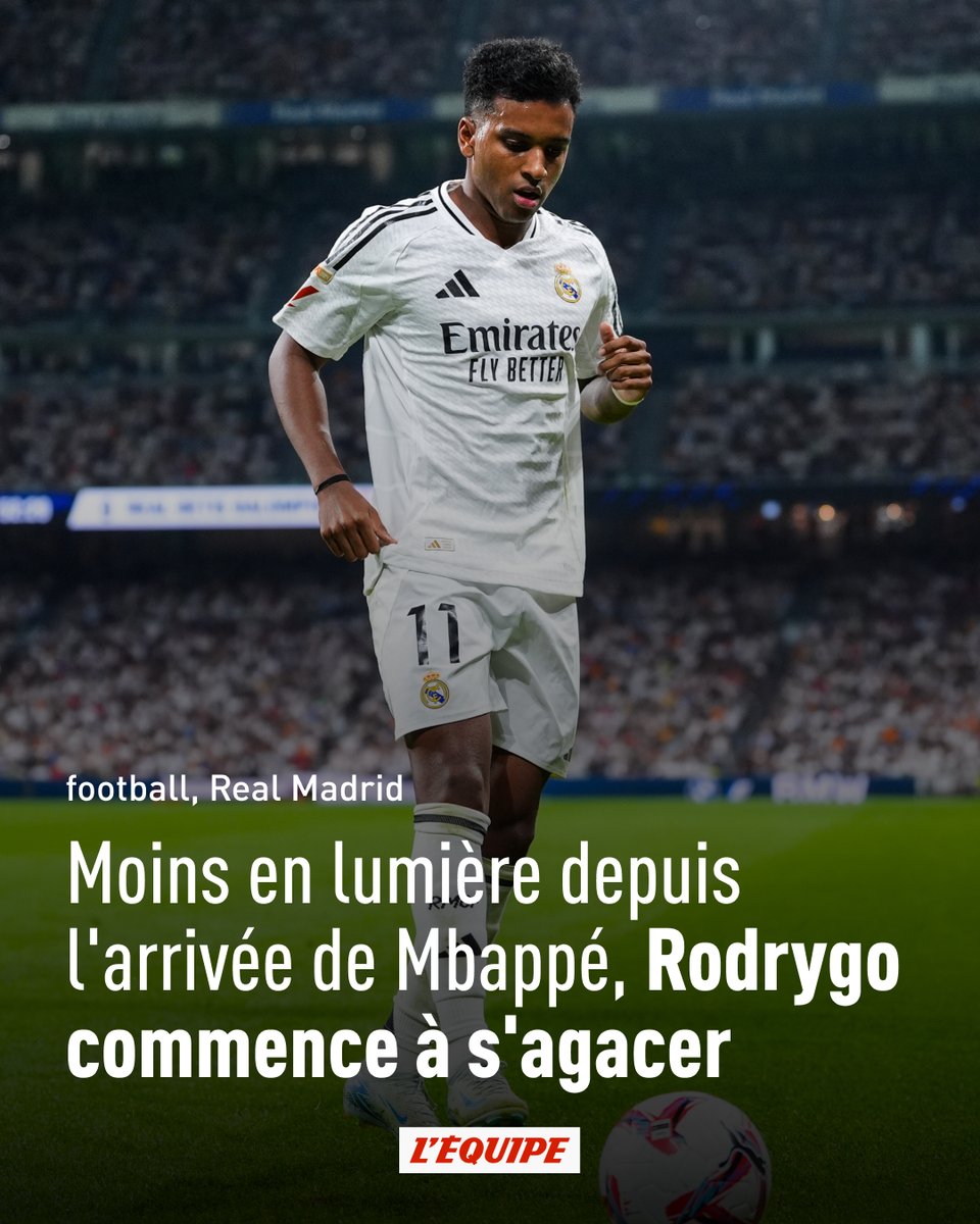 football, Real Madrid
Moins en lumière depuis l'arrivée de Mbappé, Rodrygo commence à s'agacer
