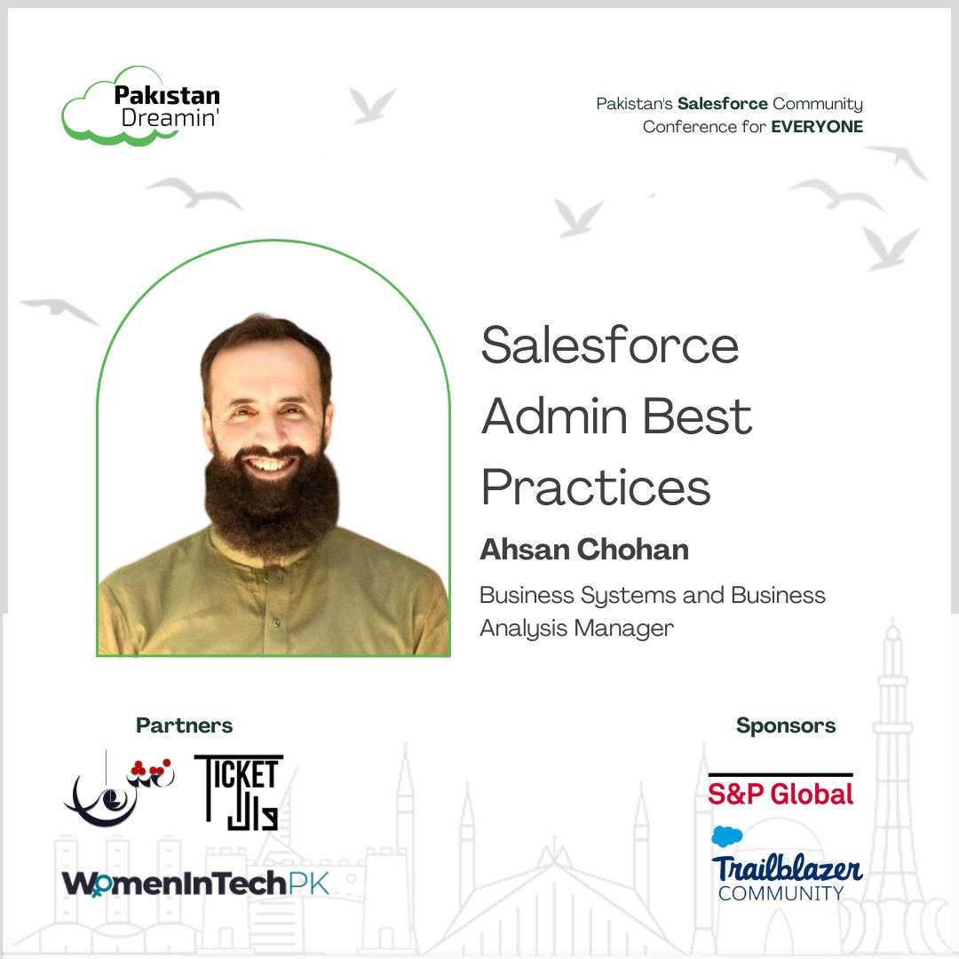 Catch Ahsan Chohan at Pakistan Dreamin' 2024 for Salesforce Admin Best Practices. Learn about essential, often overlooked practices that make a big difference in admin success. Join us in Islamabad on October 5th, 2024—register now!