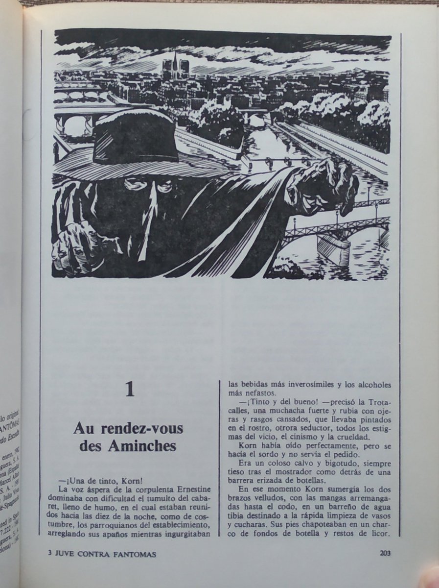 LibrosVintage's tweet photo. “...la sombra atravesó la antesala, precipitándose por una entrada baja a los sotanos”

'Juve contra Fantomas'
Pierre Souvestre y Marcel Allain.
#ClubdelMisterio N° 35.
Ilustraciones de #JulioVivas.
Editorial #Bruguera, 1982.

Marcel Allain (15 sept 1885 – 25 agosto 1969) https://t.co/uO9cf4wRaF