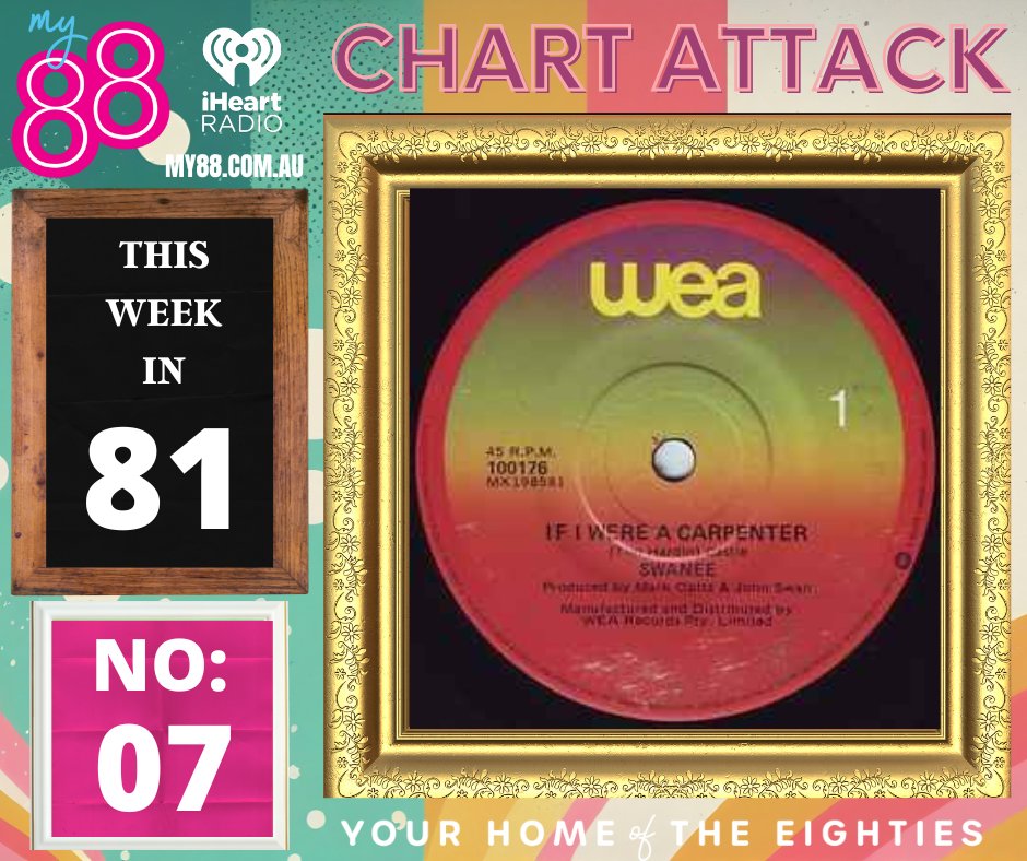 waynetunks's tweet photo. #ChartAttack on @My88_FM: Aussie Top 20 from this week in 1981:
7: If I Were a Carpenter #Swanee 
Would love to see Swanee live, he has such a great rock voice.  Runs in his family! https://t.co/Xk6tCFDKKC
