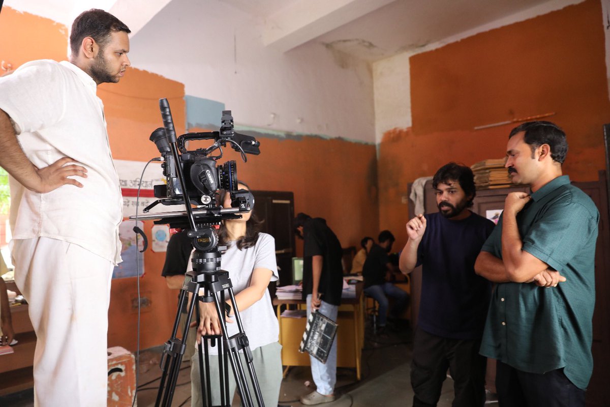 FTIIOfficial's tweet photo. Lights, Camera, Action! ๐ฌ
Our students from the 2023 batch of PG Certificate Course in Television are shooting on their 5-Minute Single Camera Fiction Exercise! ๐น
#TelevisionCourse #FilmMaking #SingleCameraFiction #PGCertificate https://t.co/cbI4Yn4YaL