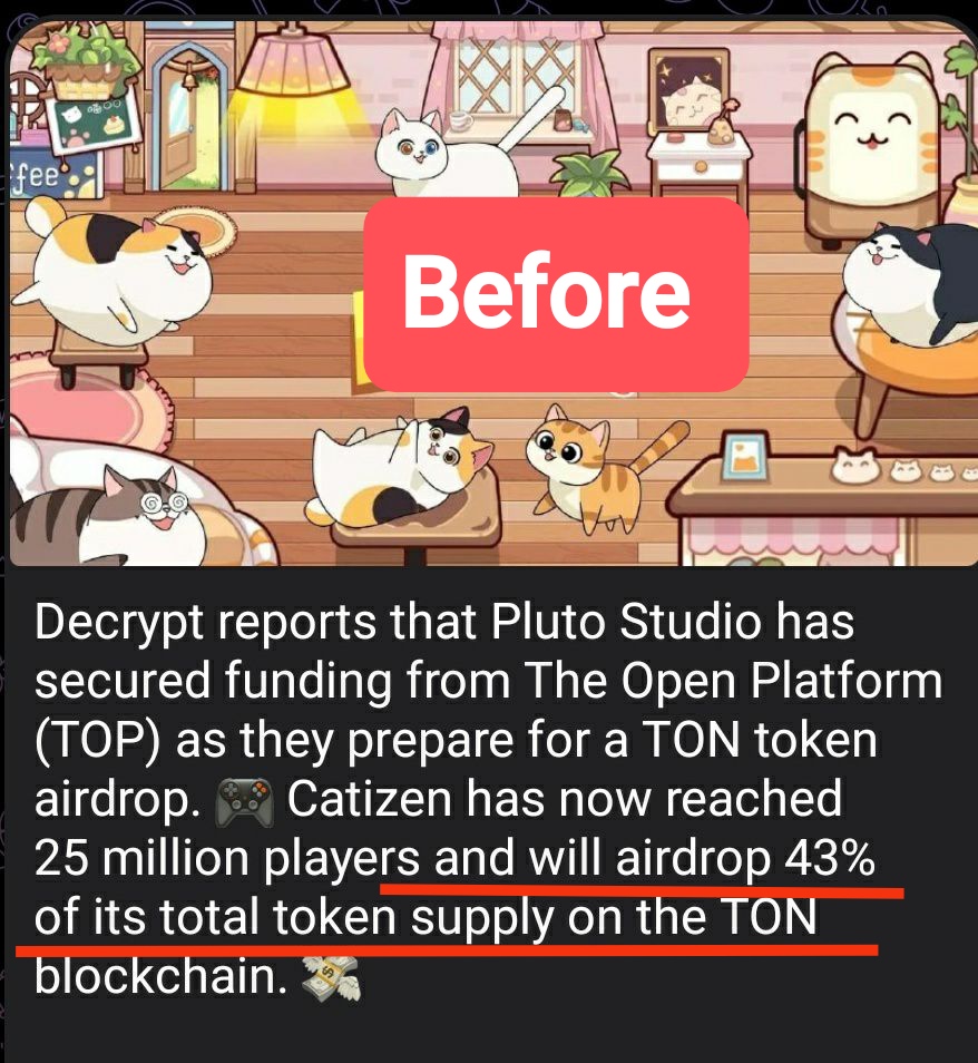 ProxSabbir's tweet photo. Catizen $Cati #Scam Airdrop Alert ⚠️⚠️
#catizenscam
#scamcati
@durov @ton_blockchain https://t.co/yrqKGmIDPf