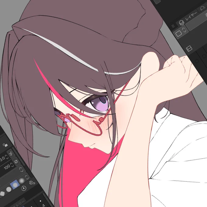 メガネあずきち描いてます 