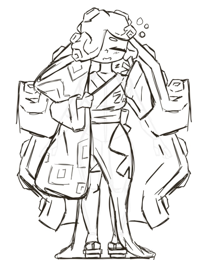 CD_Alyn's tweet photo. W.I.P. of an Octoling OC of mine named Somni. She's based on a blanket octopus.
#Splatoon3 #SplatoonOC #Splatoon3art #characterdesign #ocart #Octopus #anthroart #kimono #anime #wipart #digitalart #sketch https://t.co/sFwOkq1zmh