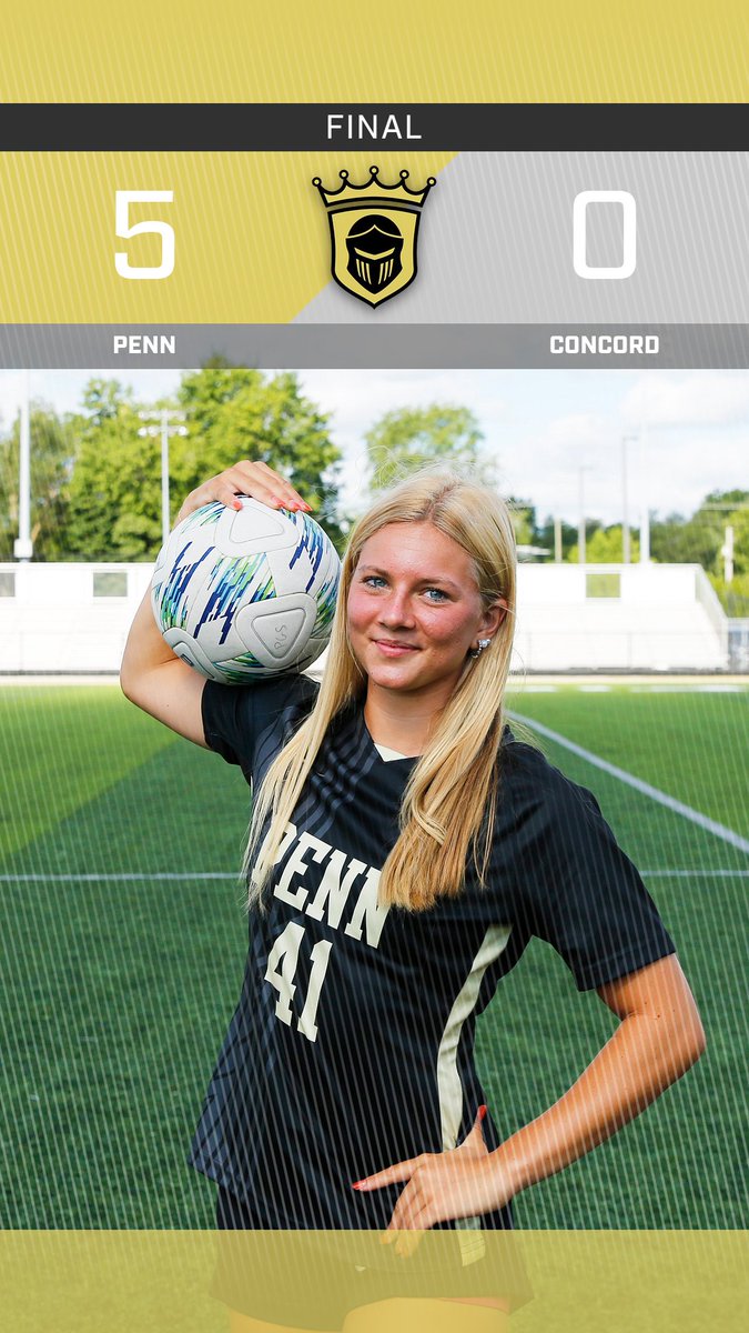 GIRLS SOCCER: Penn 5, Concord 0. Final.

Anika Guenther scores 4 goals for Penn !!!!

Emily Sachire scores 1 goal.

Assists: Lexi Leader 2, Rowan Moore, Izzy Persyn, Maddy Johnson.

Shutout: Janiah Juarez, Gwen Eiler.