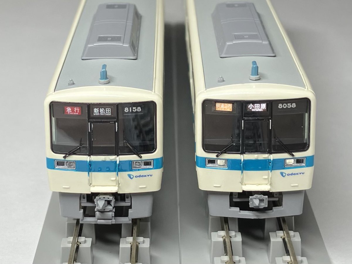 小田急 8000形 完成】 グリーンマックス製小田急8000形を光沢仕上げ