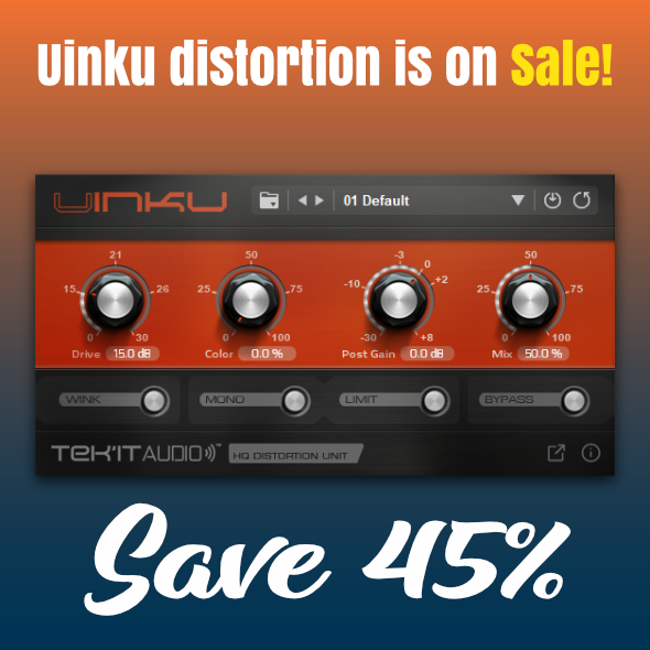 TekitAudio's tweet photo. Uinku distortion plugin is on sale! Save 45% at https://t.co/cXBeSVFVcz or https://t.co/SIK3AnzGsH

#vst #audioproducer #vstplugin #audioplugin #foldback #distortion #audiounit #musicproducer #musicproduction #audio #SoundDesign https://t.co/93n0SOMl1P
