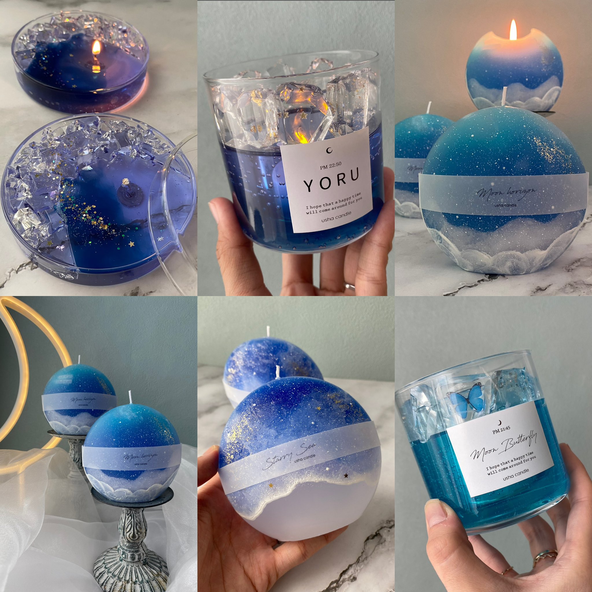 【新品未使用】usha candle moon butterfly キャンドル Moon Butterfly Usha candle ウーシャキャンドル