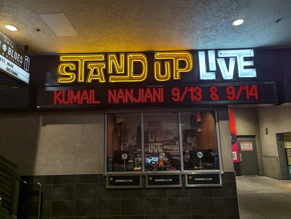 bcyde's tweet photo. @kumailn killed it tonight.  Hilarious, vulnerable, and such a positive vibe.  Also, I'm sure he already knows, but it's Consumer Value Store, now I can sleep tonight https://t.co/uf0KuNdfQ9